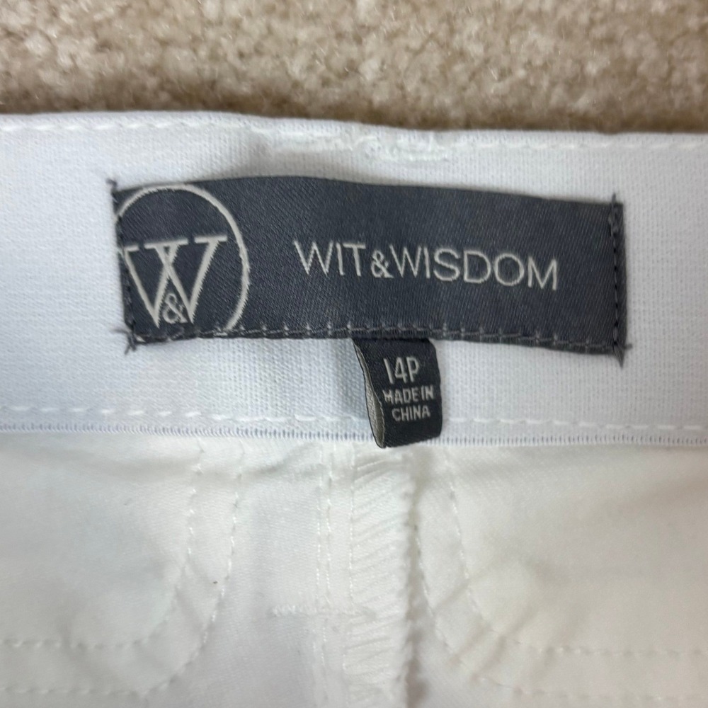 Wit & Wisdom White Wide Leg Crop Jeans 14p - Picture 3 of 10